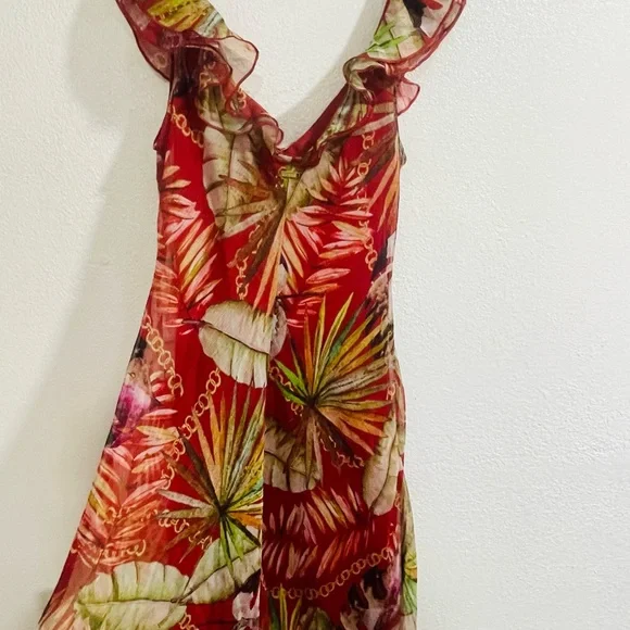 Guess Red Floral Maxi Dress - Picture 3 of 10